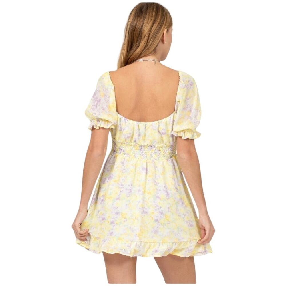 HYFVE Watercolor Floral Babydoll Dress - Size  L - Picture 2 of 14
